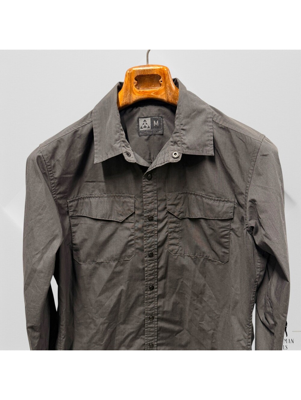 Magpul Industries Snap Flap Pocket Long Sleeve Hunt Shirt Mens M Gray 21.5x31